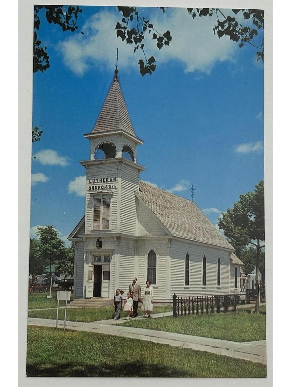 Vintage Pioneer Village Postcard Old Lutheran Church Minden Nebraska NE 17003 E8